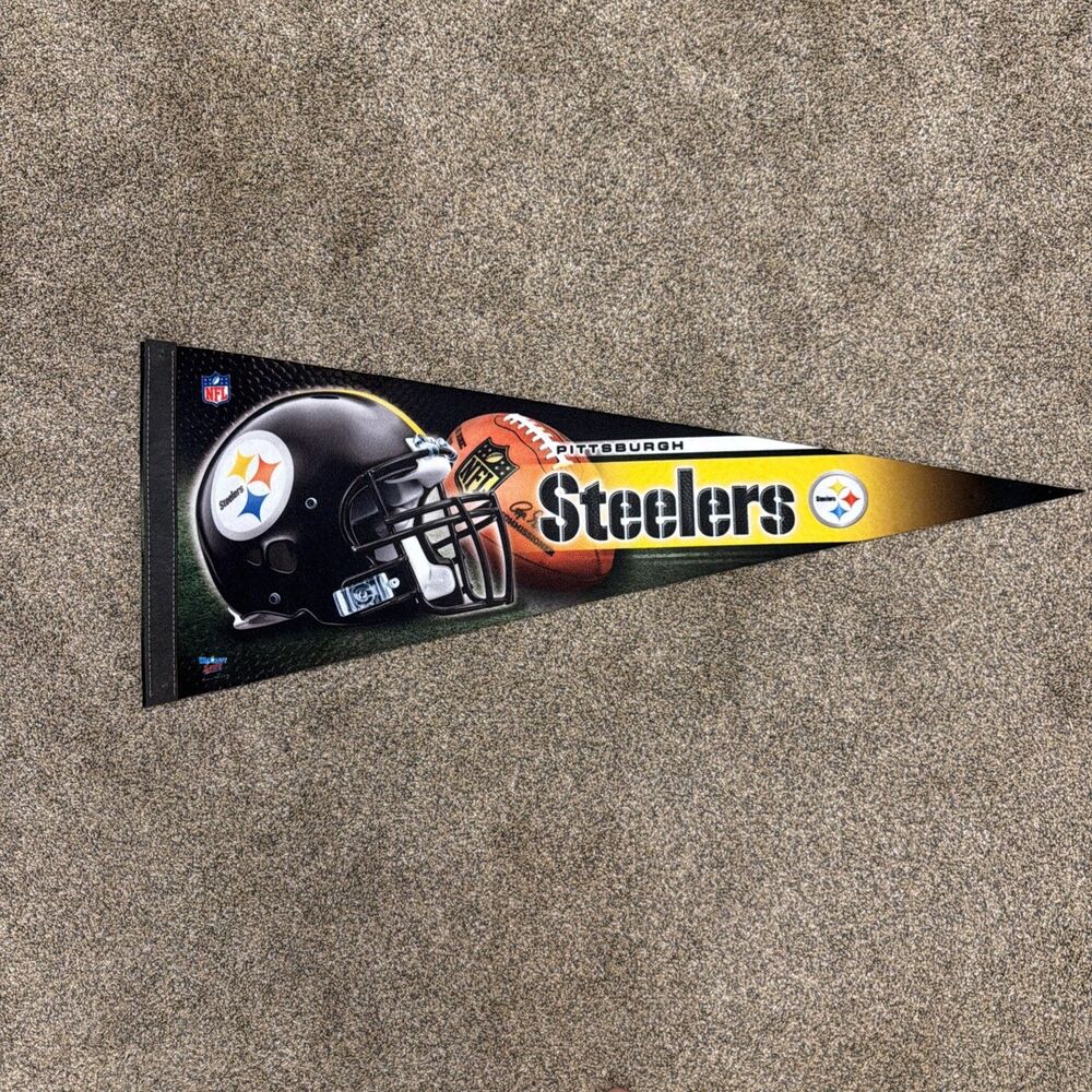 Pittsburgh Steelers Wincraft NFL 12x30 Premium Pennant Black Gold